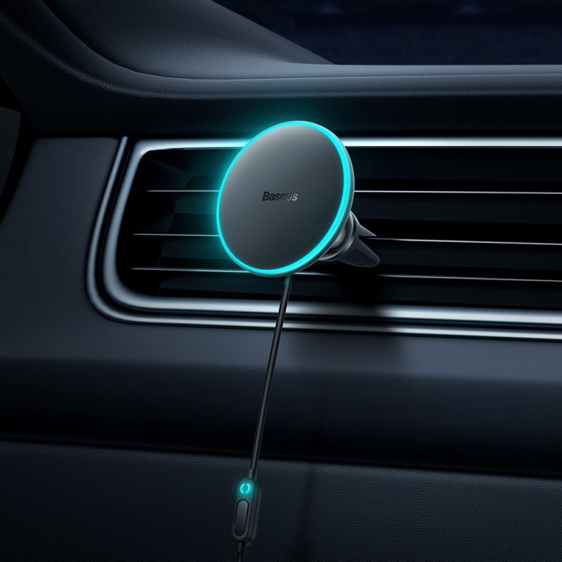 
Indukcinis automobilinis įkroviklis MagSafe 15W USB 25W tinkleliui, juodas
