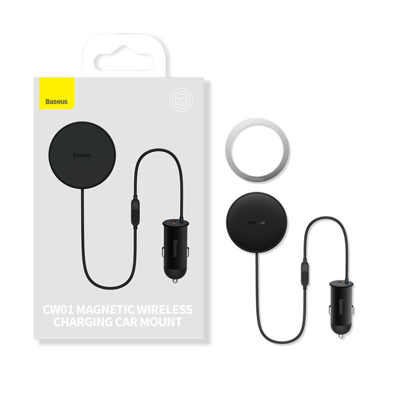 
Indukcinis automobilinis įkroviklis MagSafe 15W USB 25W tinkleliui, juodas
