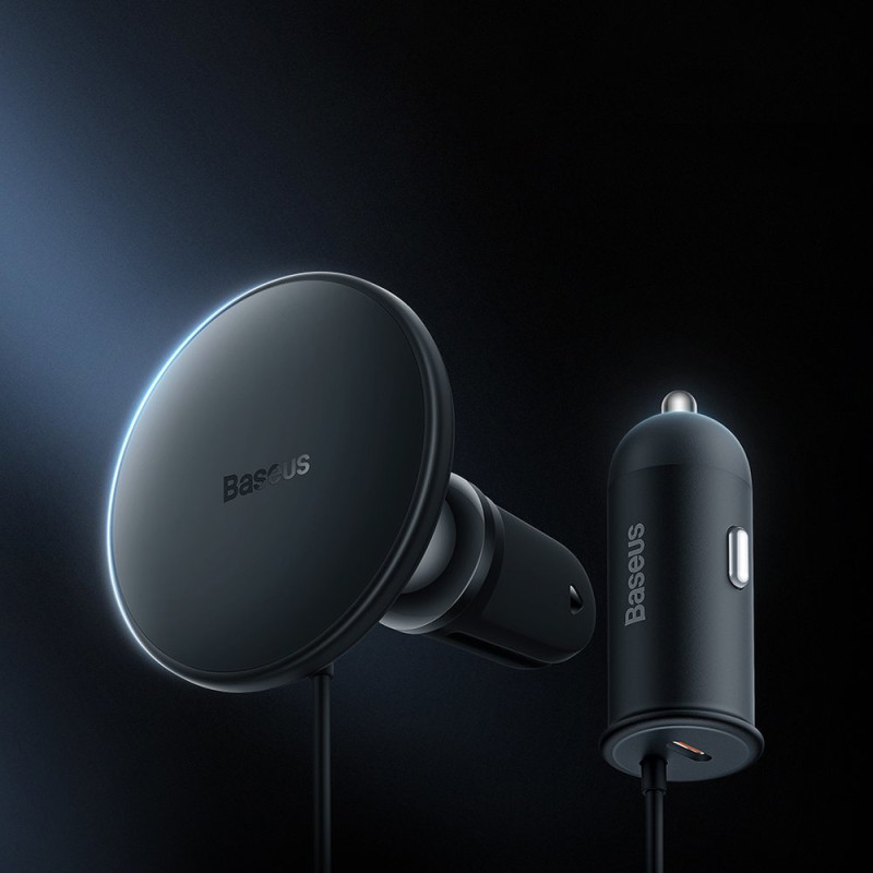 
Indukcinis automobilinis įkroviklis MagSafe 15W USB 25W tinkleliui, juodas
