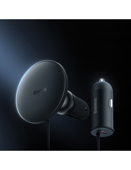 
Indukcinis automobilinis įkroviklis MagSafe 15W USB 25W tinkleliui, juodas
