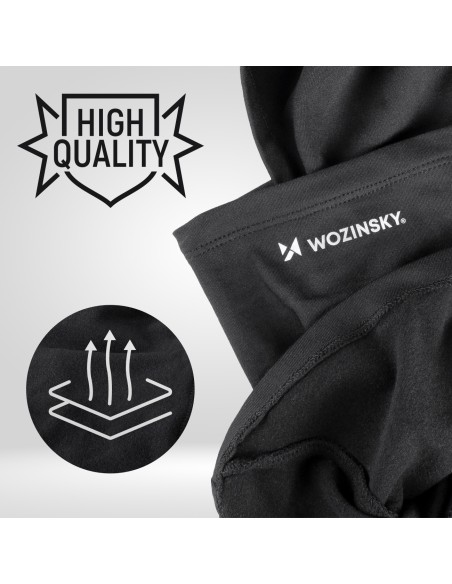 Balaklava termoaktyvi balaklava po šalmu juoda