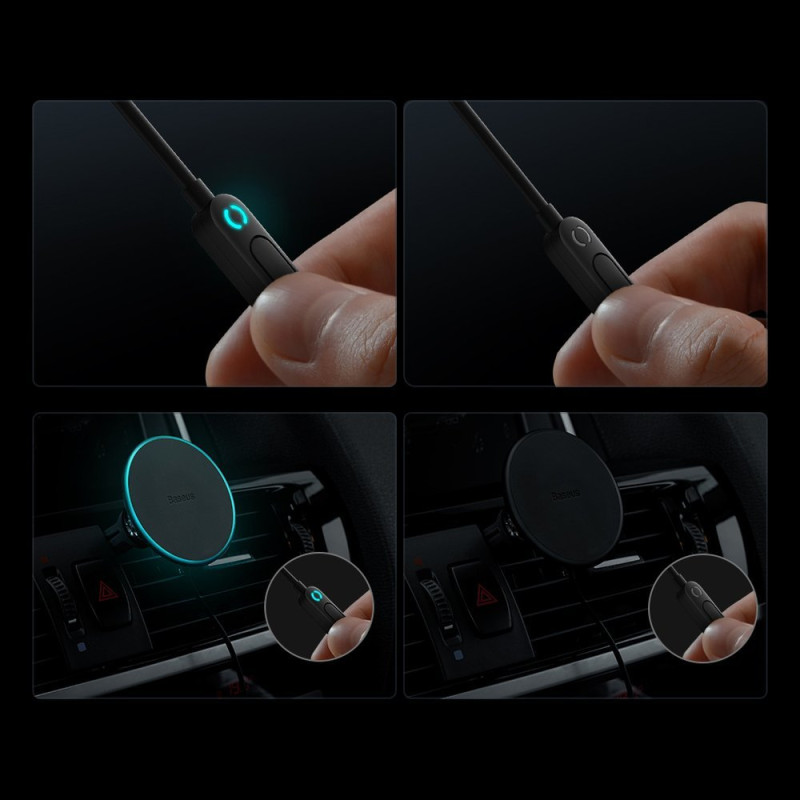 
Indukcinis automobilinis įkroviklis MagSafe 15W USB 25W tinkleliui, juodas
