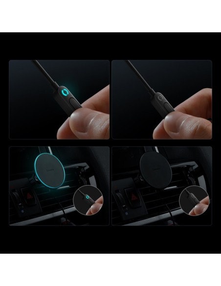 
Indukcinis automobilinis įkroviklis MagSafe 15W USB 25W tinkleliui, juodas
