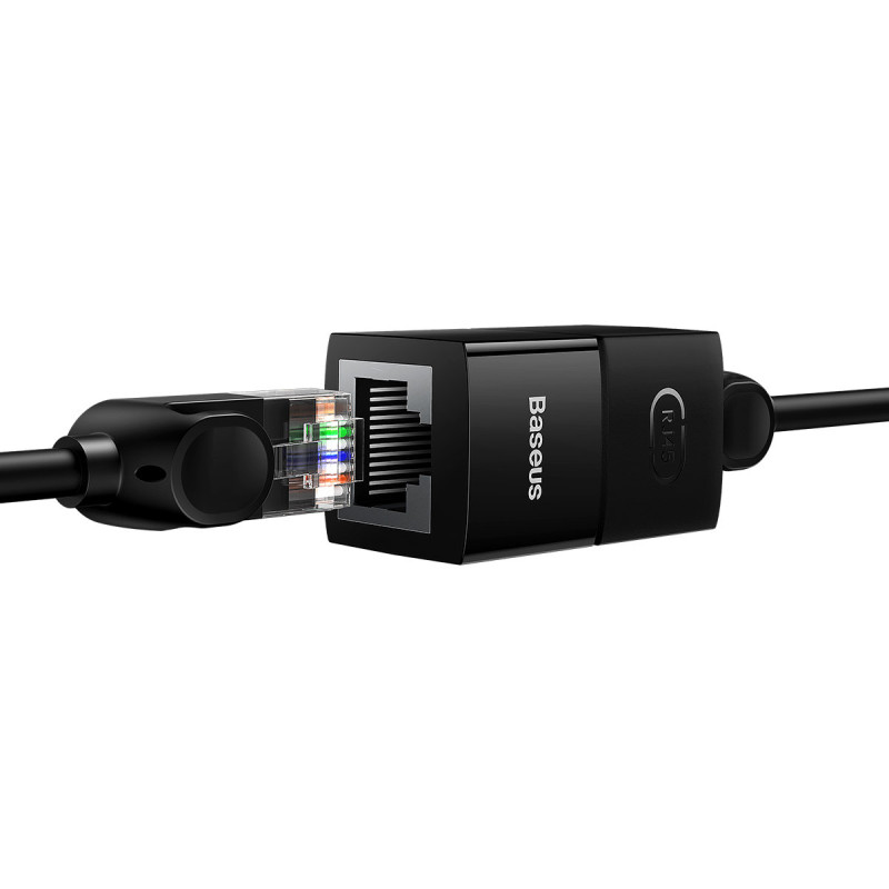 Ethernet RJ45 tinklo kabelio jungtis, juodas RINKINYS iš 10 vnt.