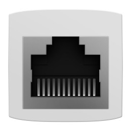 
Ethernet RJ45 tinklo kabelio jungtis, balta, RINKINYS 10 vnt.
