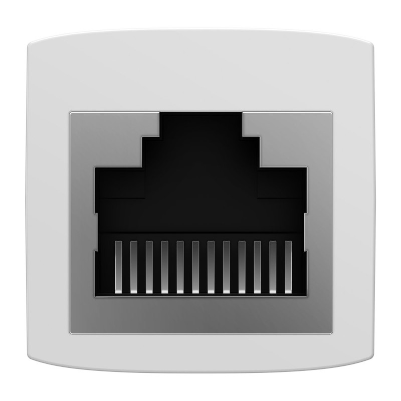 
Ethernet RJ45 tinklo kabelio jungtis, balta, RINKINYS 10 vnt.
