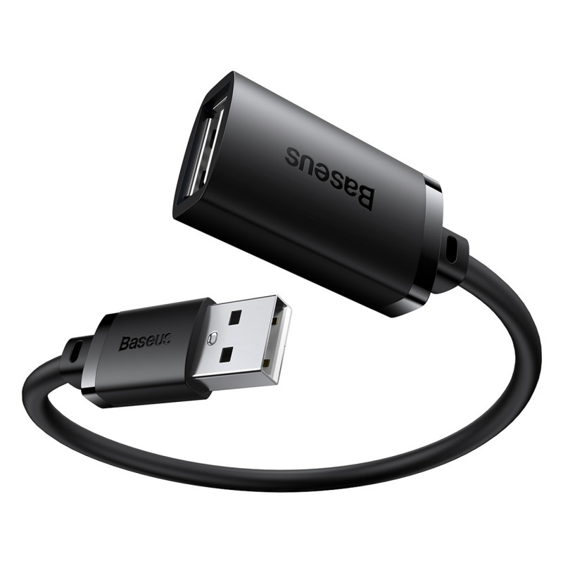 USB 2.0 ilgintuvas 0,5 m juodas