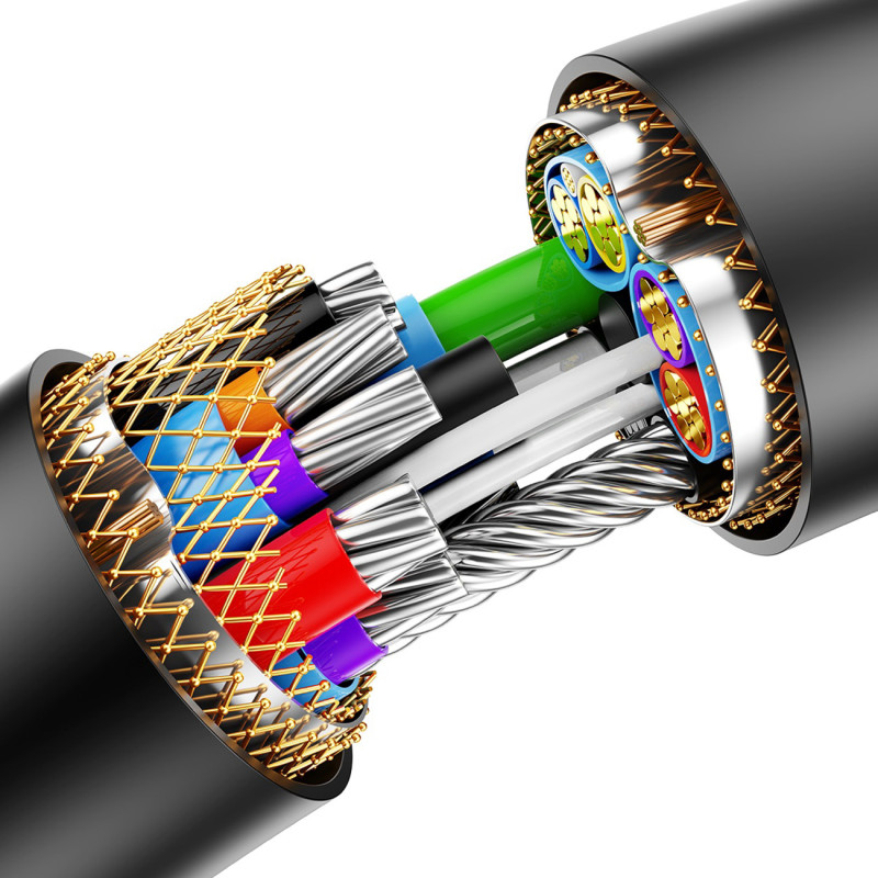 USB 2.0 ilgintuvas 0,5 m juodas