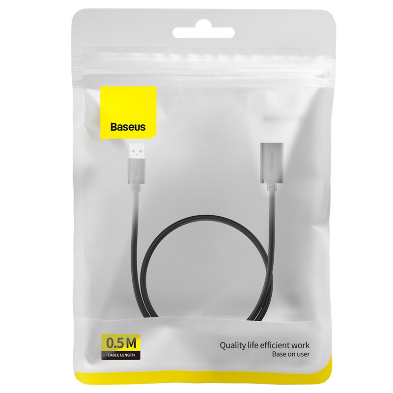 USB 2.0 ilgintuvas 0,5 m juodas
