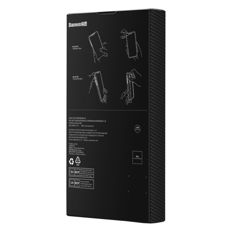 iPhone 14 Pro MagSafe šarvuotas dėklas + sintetinio pluošto grūdintas stiklas, juodas