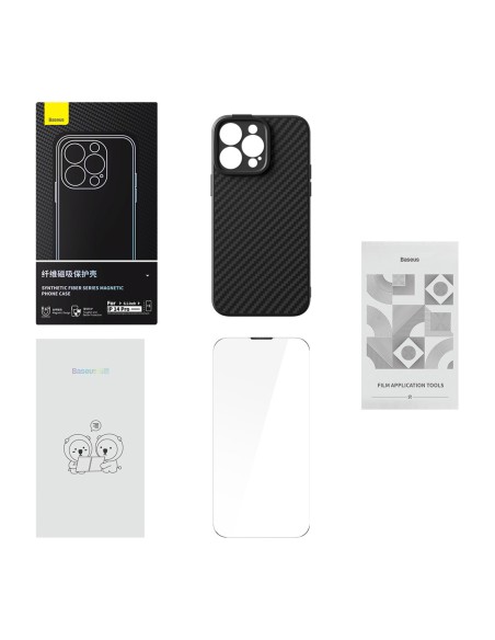 iPhone 14 Pro MagSafe šarvuotas dėklas + sintetinio pluošto grūdintas stiklas, juodas
 
iPhone 14 Pro MagSafe šarvuotas dėklas + sintetinio pluošto grūdintas stiklas, juodas
