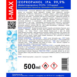 Izopropilo alkoholis Izopropanolis IPA I-MAX 99,9% Purškiklis 500ML