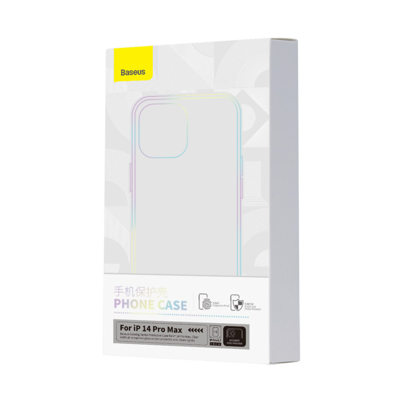 Dėklas iPhone 14 Pro Max, šarvuotas dangtelis + grūdintas stiklas SET