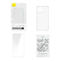 
Dėklas iPhone 14 Pro Max, šarvuotas dangtelis + grūdintas stiklas SET
