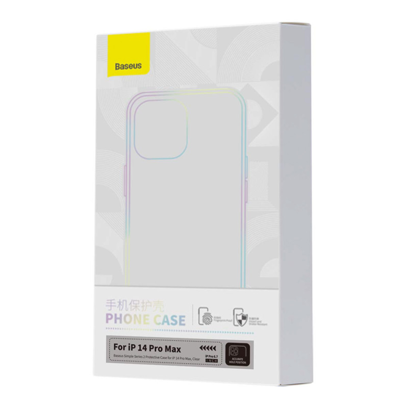 Dėklas iPhone 14 Pro Max plonu dangteliu Simple 2 Case skaidrus