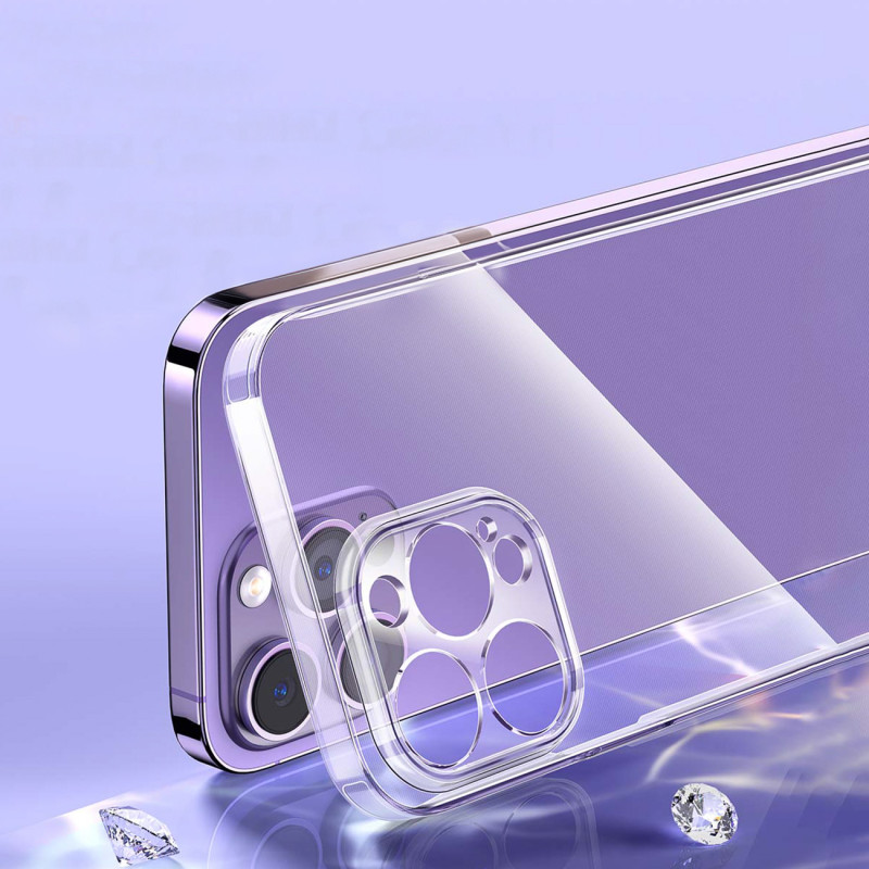 Dėklas iPhone 14 Pro Max plonu dangteliu Simple 2 Case skaidrus