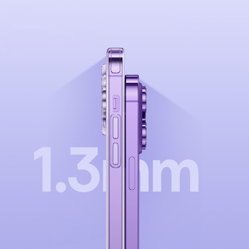 Dėklas iPhone 14 Pro Max plonu dangteliu Simple 2 Case skaidrus