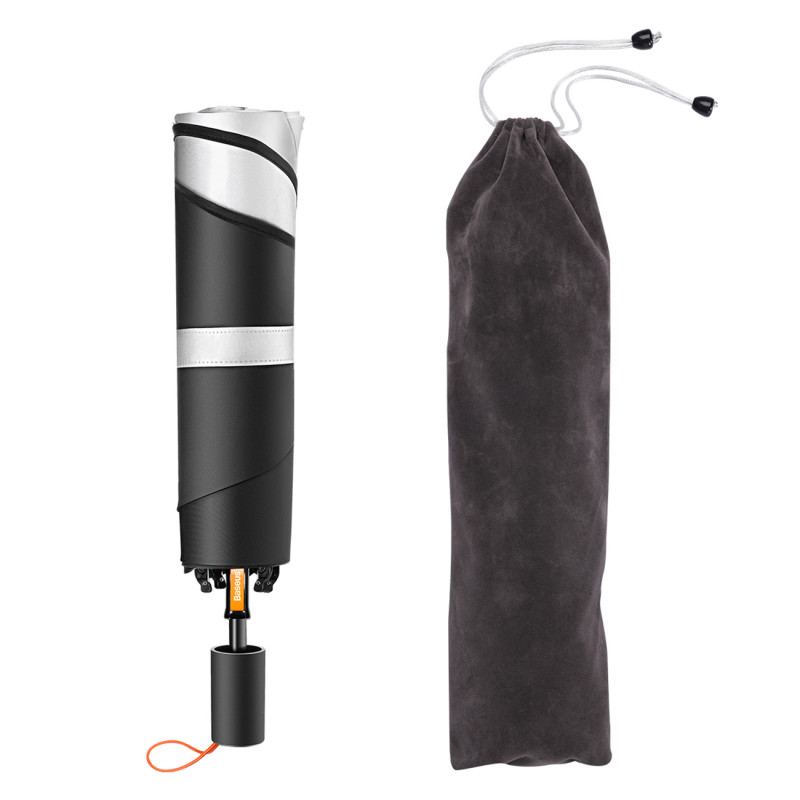 
Šviesą atspindintis priekinio stiklo skėtis nuo saulės CoolRide automobiliui 131x69cm juodas
