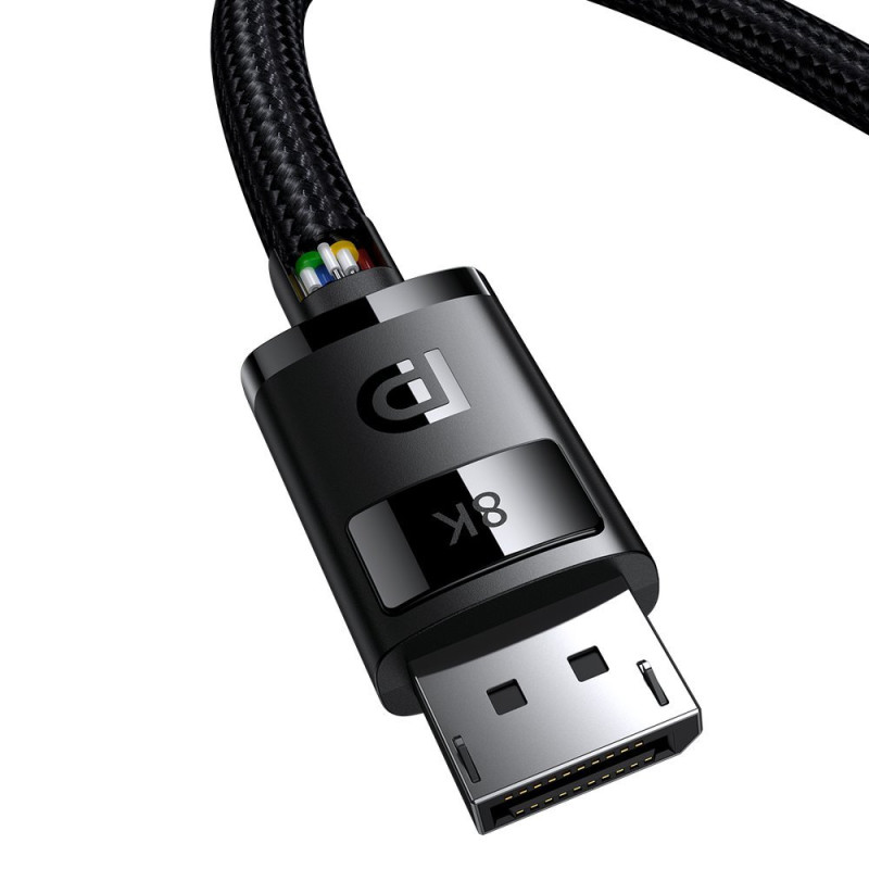 „DisplayPort 8K 60Hz High Definition“ serijos kabelis, 5 m juodas