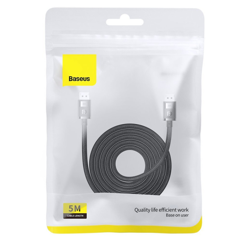 „DisplayPort 8K 60Hz High Definition“ serijos kabelis, 5 m juodas