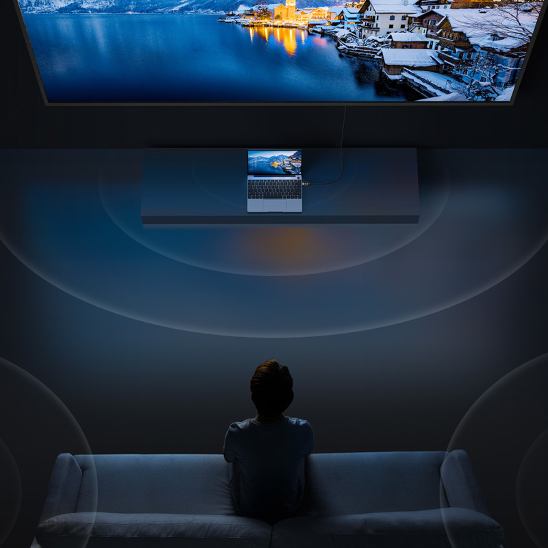 „DisplayPort 8K 60Hz High Definition“ serijos laidas, 1 m juodas