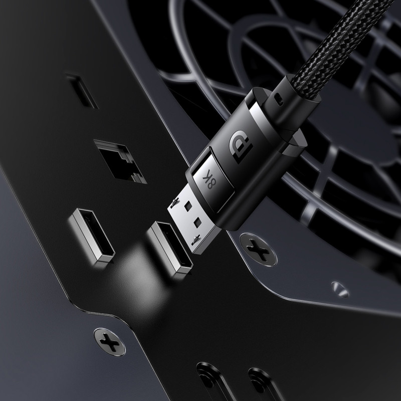 „DisplayPort 8K 60Hz High Definition“ serijos laidas, 1 m juodas