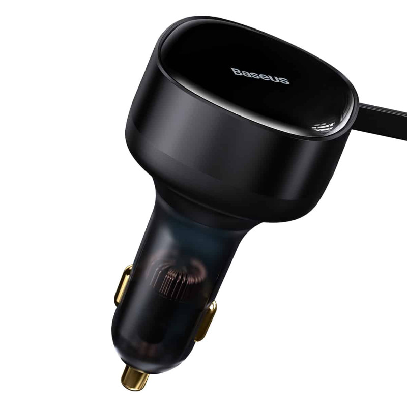 2in1 Automobilinis įkroviklis 33W 2x USB-C Enjoyment juoda