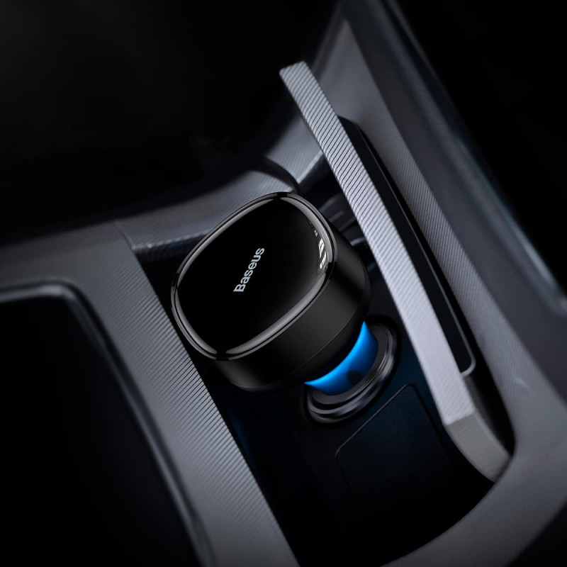 2in1 Automobilinis įkroviklis 33W 2x USB-C Enjoyment juoda
