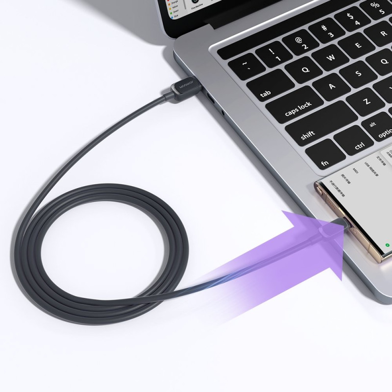 Kabelis microUSB - USB 2.4A 480Mbps 2m juodas