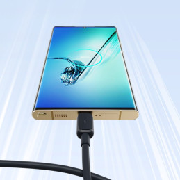 
Kabelis microUSB - USB 2.4A 480Mbps 2m juodas
