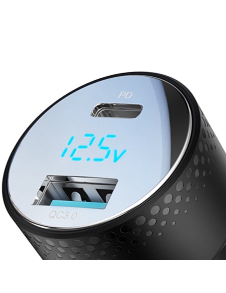 Automobilinis įkroviklis su LED voltmetru 53W USB-C USB juodas
 
Automobilinis įkroviklis su LED voltmetru 53W USB-C USB juodas