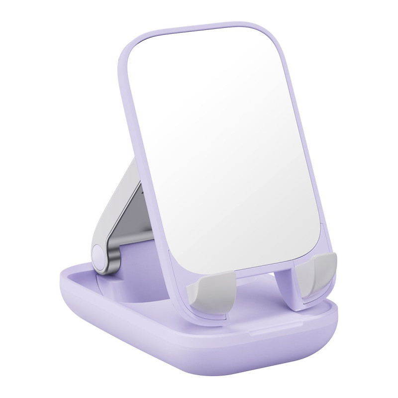 
2 viename Reguliuojamas stovas telefono stovas su veidrodžiu Seashell Series violetinė
