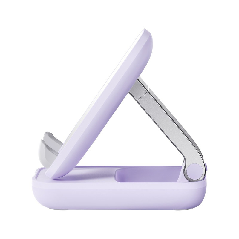 2 viename Reguliuojamas stovas telefono stovas su veidrodžiu Seashell Series violetinė