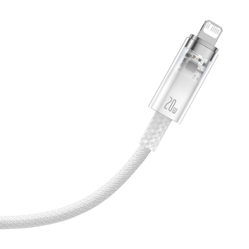 Pintas kabelis iPhone Explorer Series USB-C - Lightning 20W 2m baltas
