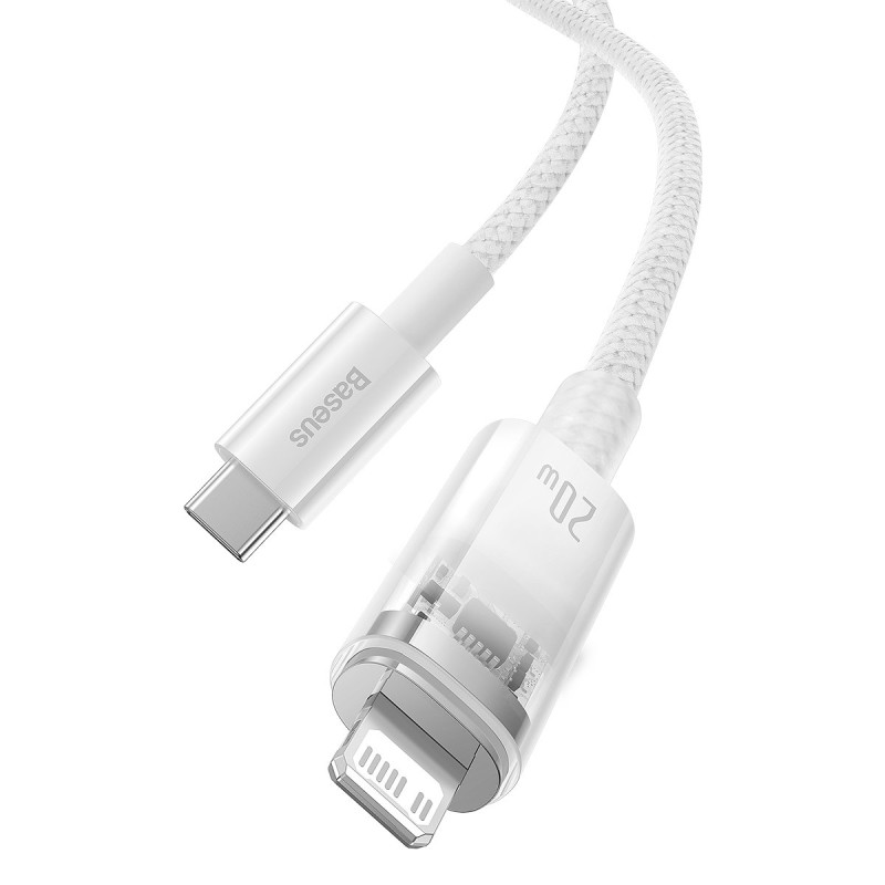 Pintas kabelis iPhone Explorer Series USB-C - Lightning 20W 2m baltas