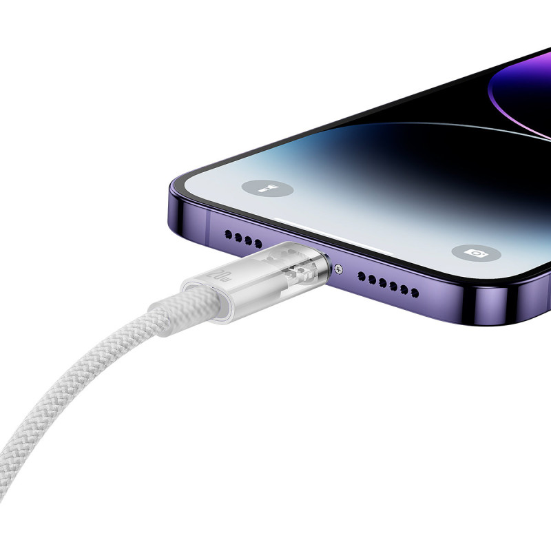 Pintas kabelis iPhone Explorer Series USB-C - Lightning 20W 2m baltas