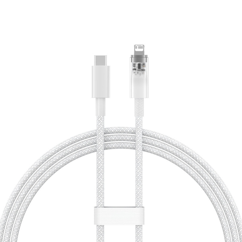 Pintas kabelis iPhone Explorer Series USB-C - Lightning 20W 1m baltas