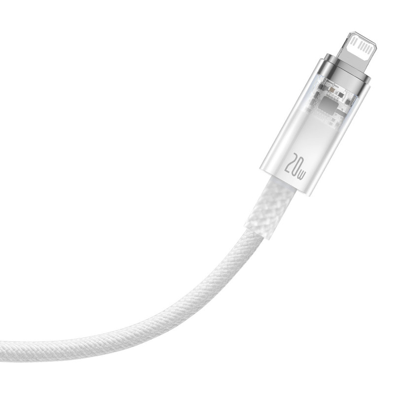 Pintas kabelis iPhone Explorer Series USB-C - Lightning 20W 1m baltas