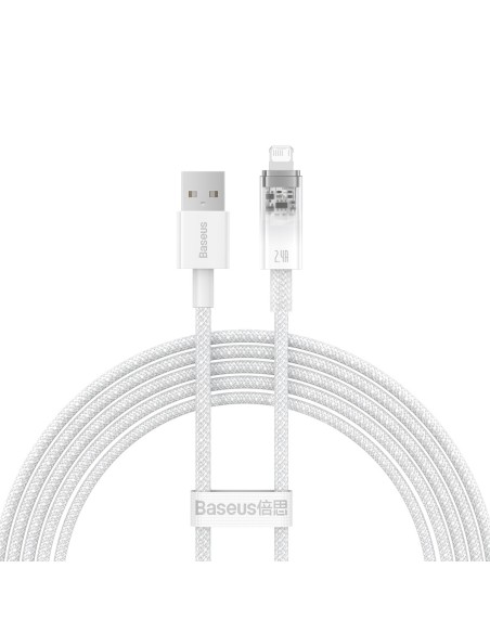 
Pintas kabelis iPhone Explorer Series USB - Lightning 2.4A 2m baltas
