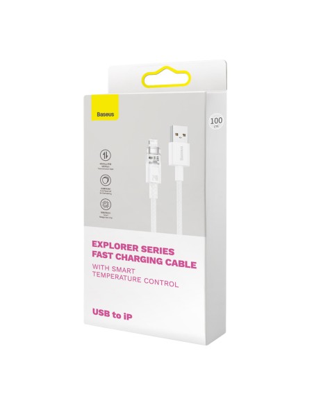 
Pintas kabelis iPhone Explorer Series USB - Lightning 2.4A 2m baltas
