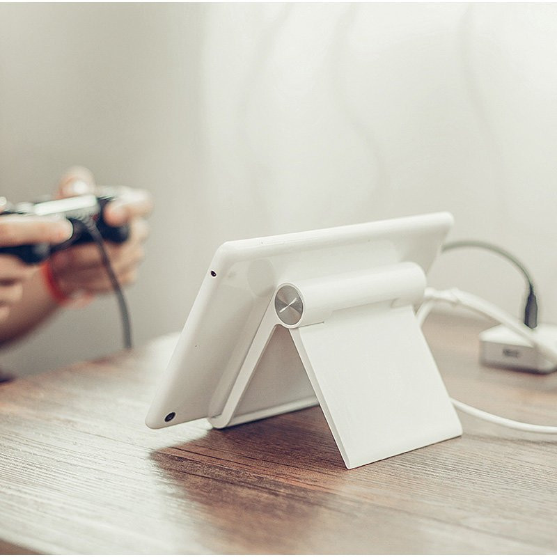 Stalo stovo stovo laikiklis telefono planšetei juodas