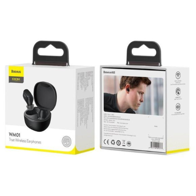 Encok TWS Bluetooth 5.3 belaidės ausinės juodos