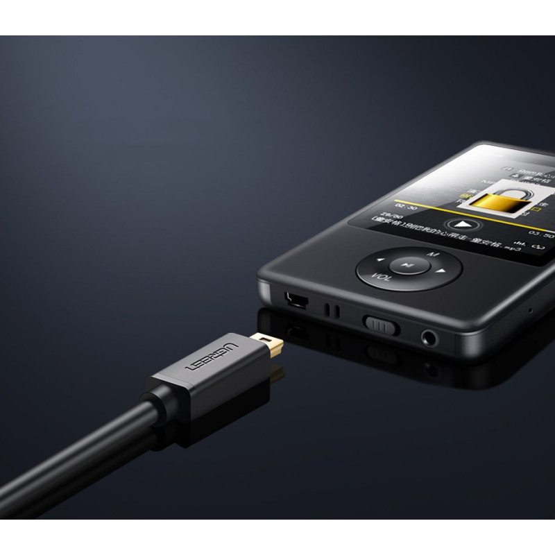 USB - mini USB laidas 480Mbps 1m juodas