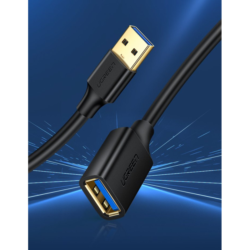 USB 3.0 ilgintuvas 1m juodas