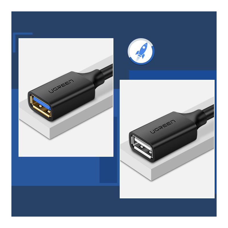USB 3.0 ilgintuvas 1m juodas