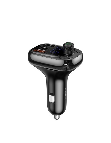 
2in1 Bluetooth siųstuvas + pakrovėjas S-13 Overseas Edition automobiliui, juodas
