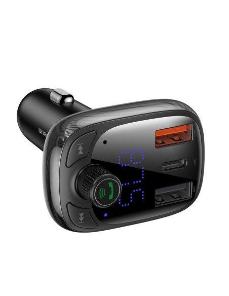 
2in1 Bluetooth siųstuvas + pakrovėjas S-13 Overseas Edition automobiliui, juodas
