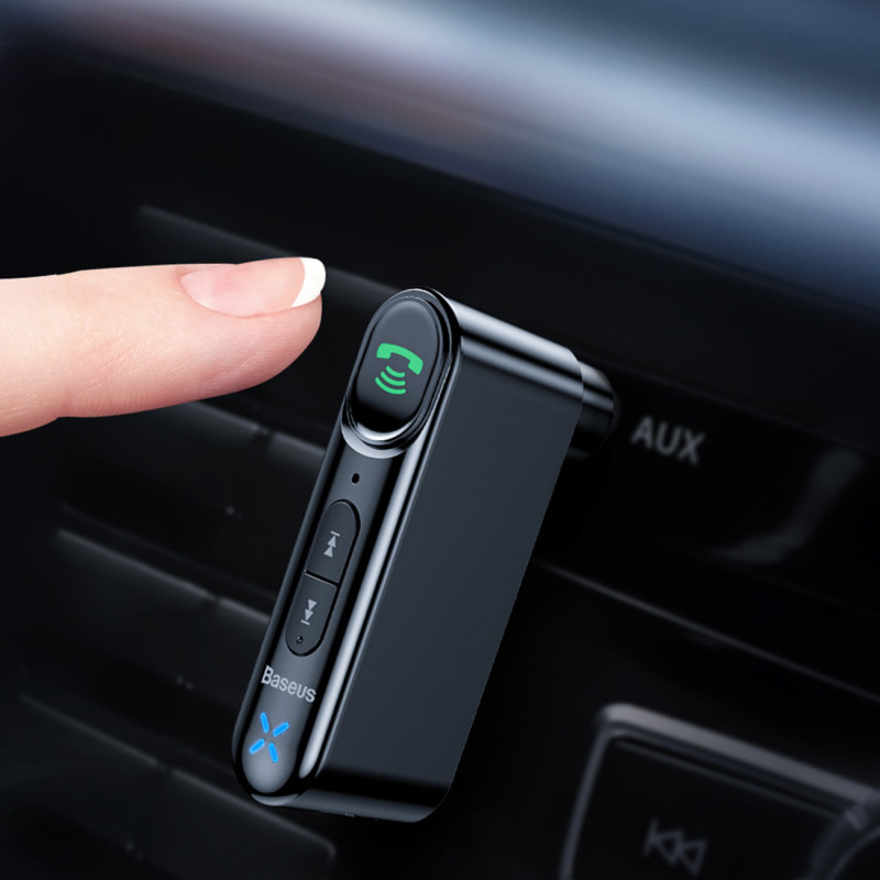 Bluetooth AUX automobilinio siųstuvo mini lizdas 3,5 mm Overseas Edition juodas