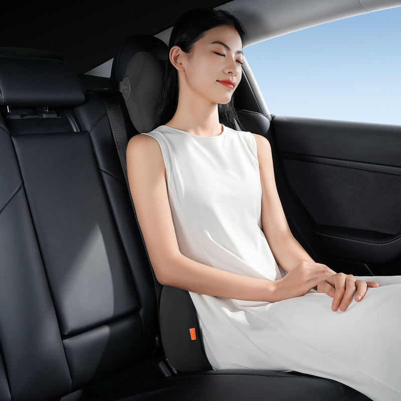 Juosmens pagalvė atmintis ComfortRide automobiliui, juoda