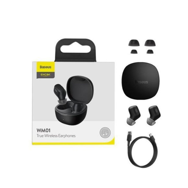 Encok TWS Bluetooth 5.3 belaidės ausinės juodos